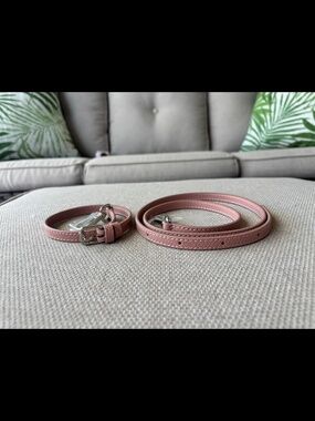 DUYP NWT Crossbody Conversion Kit For Longchamp LePliage Pouch W/Handle PinkSilv